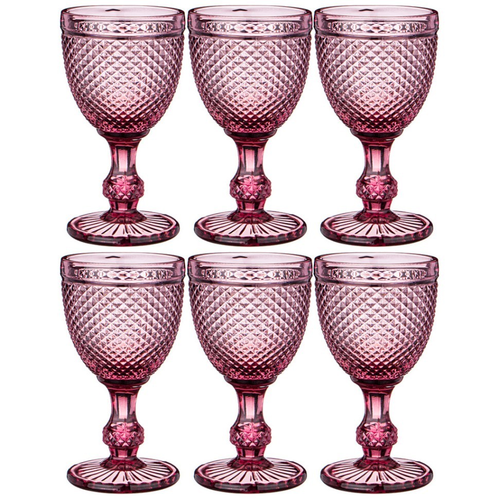 Набор бокалов для вина "гранат" 6шт. серия "muza color" 300мл. / в=17 см Lefard (781-157)