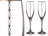 Набор бокалов для шампанского из 2 шт с золотой каймой 170 мл. Оптпромторг ООО (802-510-02)