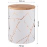 Банка для сыпучих продуктов коллекция "золотой мрамор" 550мл 10,5*13,7 см Lefard (155-707)