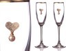 Набор бокалов для шампанского из 2 шт. с золотой каймой 170 мл. Оптпромторг ООО (802-510-12)