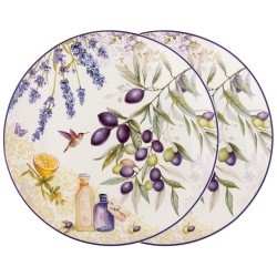 Набор тарелок закусочных "прованс оливки" 2 пр. 20,5 см Lefard (104-600)