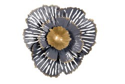 Декор настенный Цветок золотисто-серый 23,5*23,5*6,4 - TT-00001946