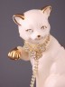 Фигурка "кошка с бантом белая" 18*15 см.высота=24 см. Hangzhou Jinding (98-1130) 