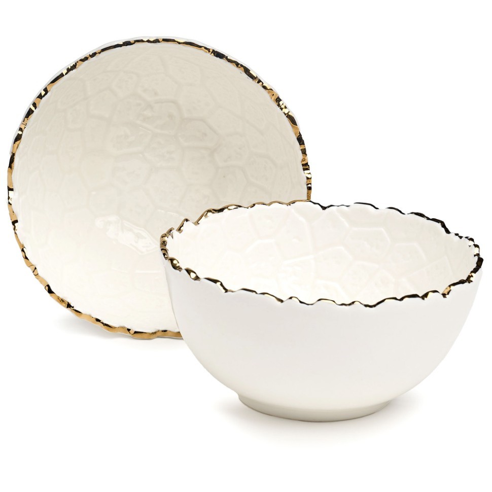 Набор салатников lefard "charm" 2 шт. 11*5,5 см 250 мл (с золотой линией) Lefard (779-355)