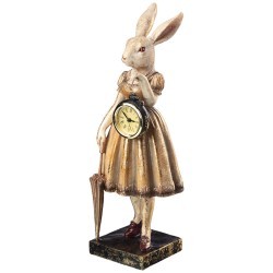Фигурка с часами "английская коллекция "крольчиха" 13*11*35 см Lefard (774-128)