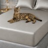 Простыня на резинке, 160х200х35см, "solid" капучино, премиум сатин,  хлопок 100%, тм лефард Lefard (989-010-7)