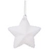 Набор декоративных изделий "звезда велюр" из 2-х шт. цвет:белый диаметр=7,5 см (мал-36 наб./кор=288 Lefard (866-114)