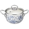 Кастрюля agness эмалированная со стеклянной крышкой серия "royal blue", 1,5 л диа.16см (943-134) 
