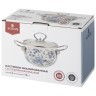 Кастрюля agness эмалированная со стеклянной крышкой серия "royal blue", 1,5 л диа.16см (943-134) 