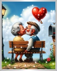 Картина СЕРДЦА В ОБЪЯТИЯХ ВРЕМЕНИ с кристаллами Swarovski (3149)