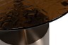 Стол журнальный, стекло рельефное тонированное d 52*50*45см (TT-00014152)