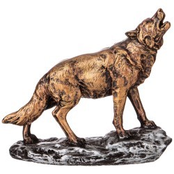 Фигурка декоративная "волк" 17*15,5 см цвет: бронза ИП Шихмурадов (169-266)