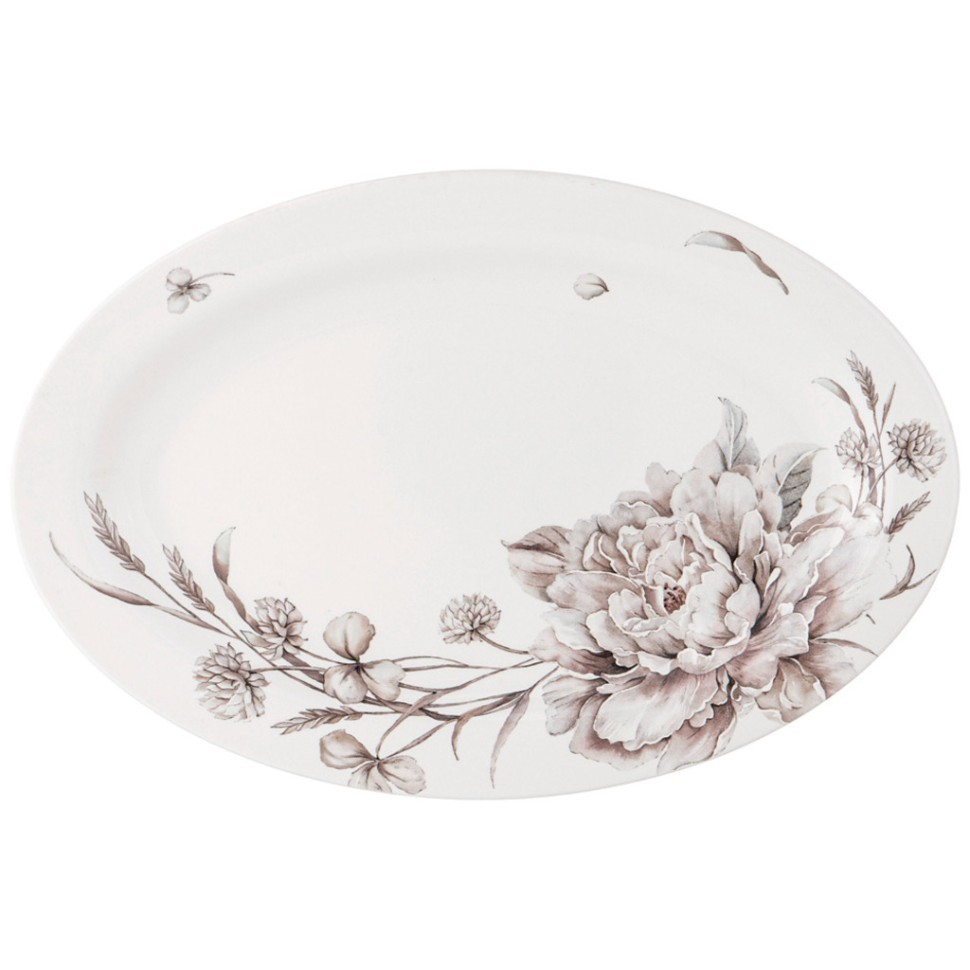 Блюдо овальное lefard "white flower" 26,5*18 см Lefard (415-2125)