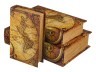 Набор шкатулок-книг из 3 шт. "карта мира" l:34*25*8 см,m:29*21*6,5 см, s:24*15*5 см (кор=6 наб.) Lefard (706-253)