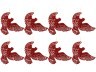 Декоративное изделие:набор птичек из 8 шт. цвет: красный высота=11 см Lefard (858-068)