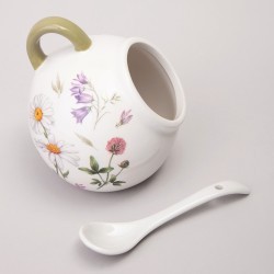 Солонка с ложкой agness "flower story" 9,5*10 см 170 мл Agness (358-2183)