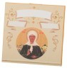 Тарелка настенная декоративная "святая матрона московская" диаметр=15 см с подставкой (кор=72шт.) Lefard (55-2371)