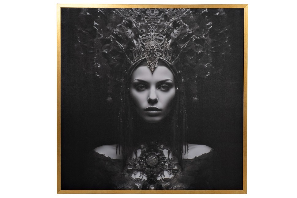 89VOR-Queen Холст "Царица/1" 100х100 см, багет пластик(зол) (TT-00015451)