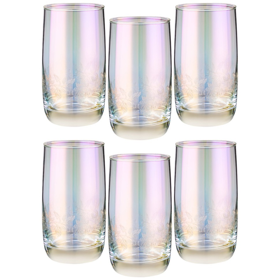 Набор стаканов из 6-ти шт. "flower" лиловая дымка 330 мл Lefard (194-917)