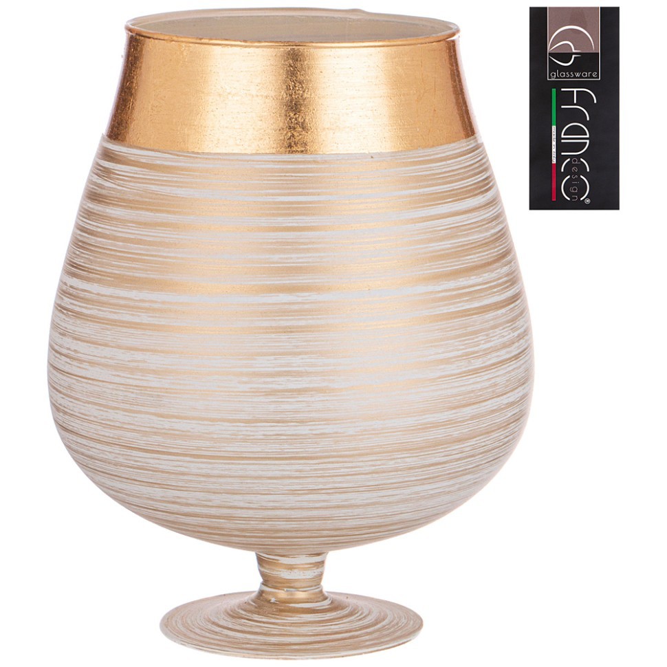 Ваза napolion "julia" gold white высота 23см FRANCO (316-1721)