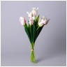 Букет искусственный из 9 тюльпанов длина=39см , цвет кремово-розовый мал.уп.=24шт Lefard (535-344)