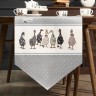 Дорожка на стол "family farm", 45х300см, серый, кайма 100% хлопок,твил Lefard (850-750-35)