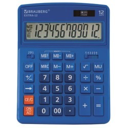 Калькулятор настольный Brauberg Extra-12-BU 12 разрядов 250482 (1) (86036)