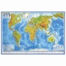 Карта мира физическая интерактивная Brauberg 101х66 см 1:29М в тубусе 112378 (3) (86139)
