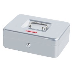 Ящик для денег Brauberg 90х180х250 мм серебристый 291059 (1) (71873)