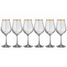 Набор бокалов для вина из 6 штук "golden celebration" 450мл Bohemia Crystal (674-804)