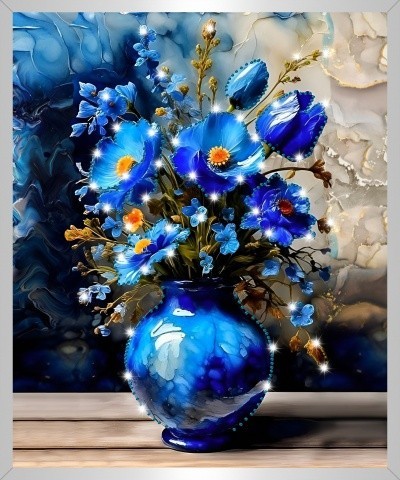 Картина БЕЗОБЛАЧНОЕ ПРИКОСНОВЕНИЕ с кристаллами Swarovski (3185)