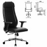 Кресло офисное Метта К-29-2D хром экокожа сиденье и спинка мягкие черное 532477 (1) (91517)