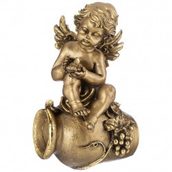 Фигурка декоративная "ангел на амфоре" высота 31 см цвет: бронза с позолотой ИП Шихмурадов (169-363)