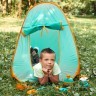 Детская игровая палатка "Набор Туриста" с набором для пикника 8 предметов: примус, складной ножик, сковорода, тарелка, фляжка (G209-006)