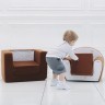 Раскладное бескаркасное (мягкое) детское кресло серии "Дрими", цвет Шоколад, Стиль 2 (PCR320-42)