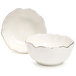 Набор салатников lefard "charm" 2 шт. 12,5*5,5 см 350 мл (с золотой линией) Lefard (779-359)