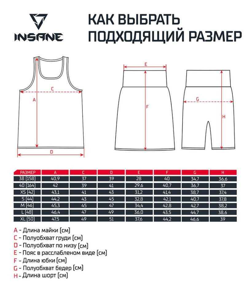 Юбка-шорты боксерские женские INSANE RBF, синий (2133689)