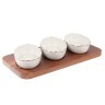 Менажница на подставке 3 блюда 4пр керамика LR (90036-331)