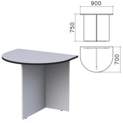 Стол приставной к столу для переговоров 640112 Монолит 900х700х750 мм серый ПМ19.11/640115 (1) (92091)