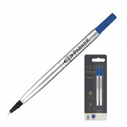Стержень для ручки-роллера Parker "Quink RB" к-т 2 шт. метал. 116 мм узел 0,7 мм синий 170382 (1) (89464)