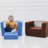 Раскладное бескаркасное (мягкое) детское кресло серии "Дрими", цвет Шоколад, Стиль 1 (PCR320-73)