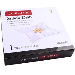 Менажница фарфор 4 секц 24х24х4 LR (60047)