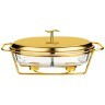 Мармит agness  овальный 2 отсека gold 2,6l Agness (781-513)
