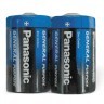 Батарейки солевые Panasonic R20 (D) 2 шт (373) (6) (76351)