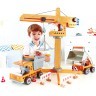 Деревянная игрушка "Большой подъемный кран", 10 предметов (E3011_HP)