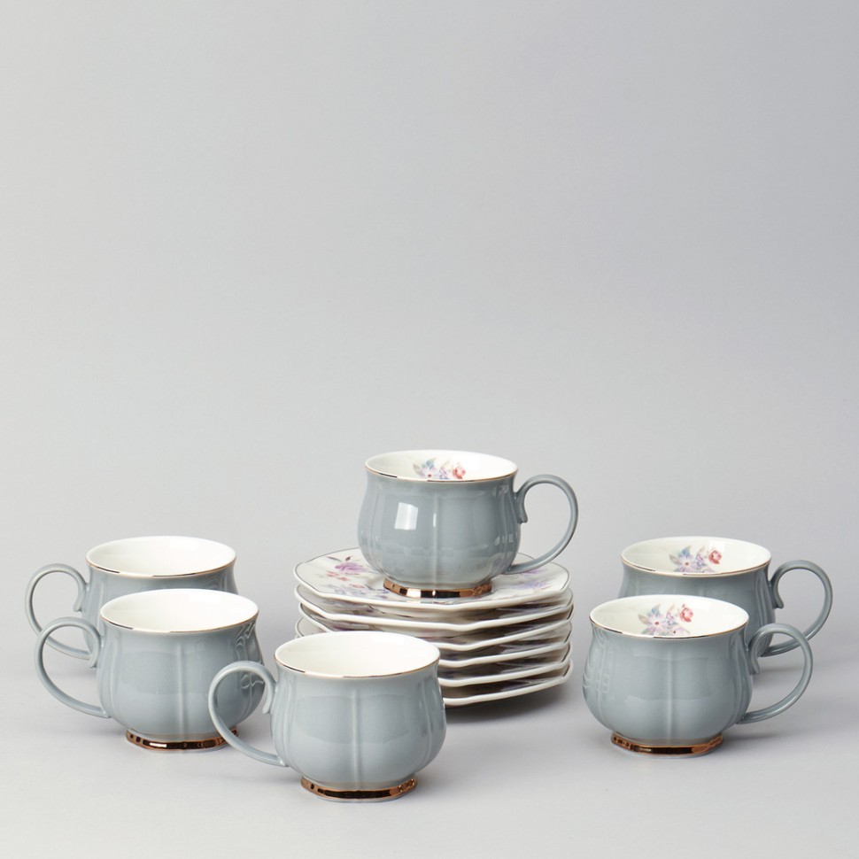 Чайный набор lefard "времена года" на 6 пер. 12 пр. 250 мл серый Lefard (42-567)