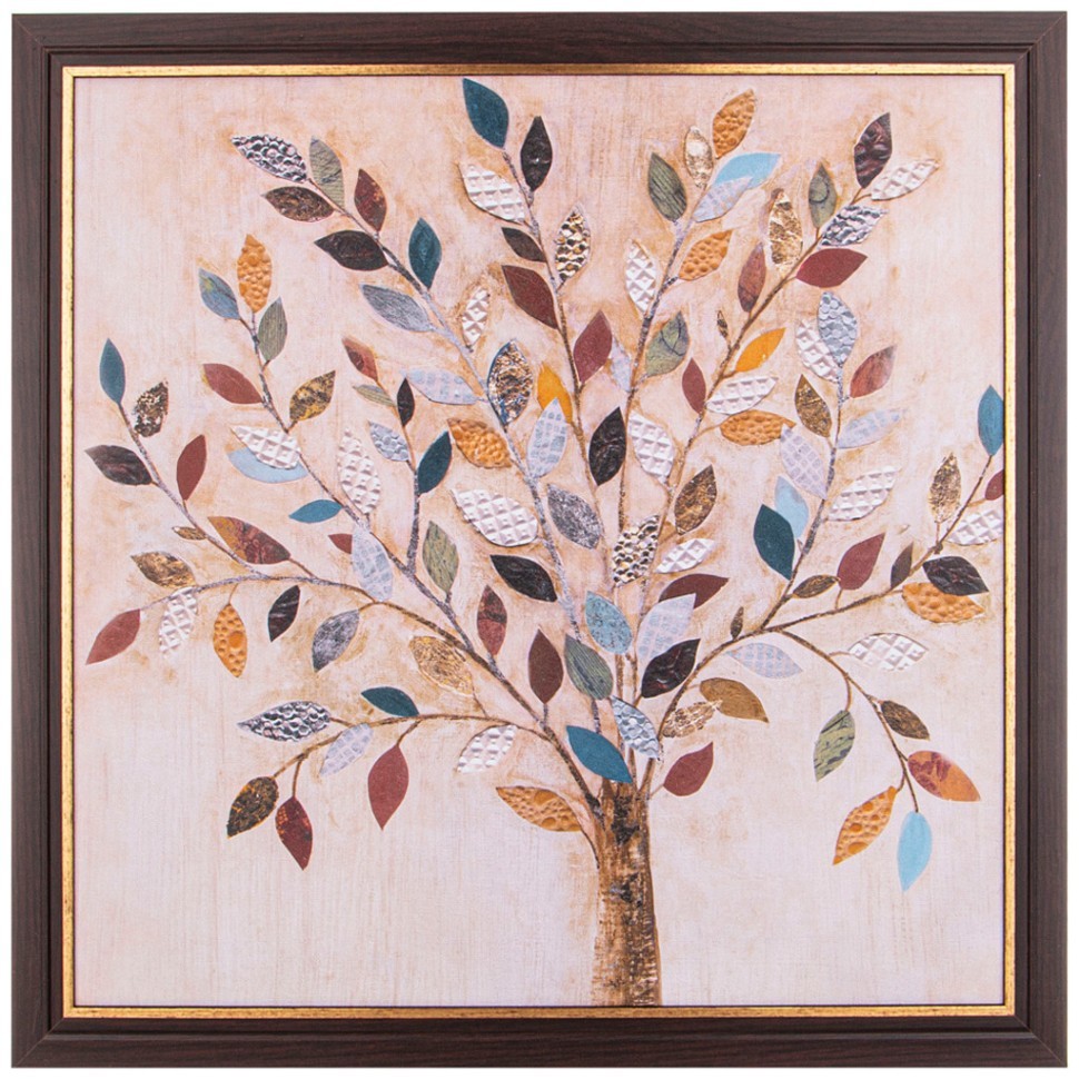 Картина в раме "венге с золотом" 60*60 см ООО "Лэнд (541-367)