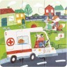 Пазлы для детей "Спасательные машины", 4в1, 76 элементов,  серия "Умняша" (E1639_HP)