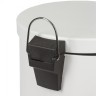 Ведро-контейнер для мусора с педалью Laima "Classic" 20 л белое глянц. с внутр. ведром 604949 (1) (90173)