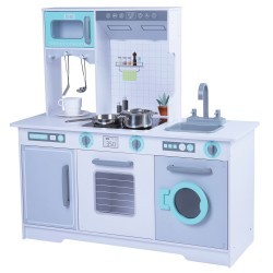 Детская деревянная игровая кухня "Блуми Стайл" с 4 предметами посуды (PK220-03)